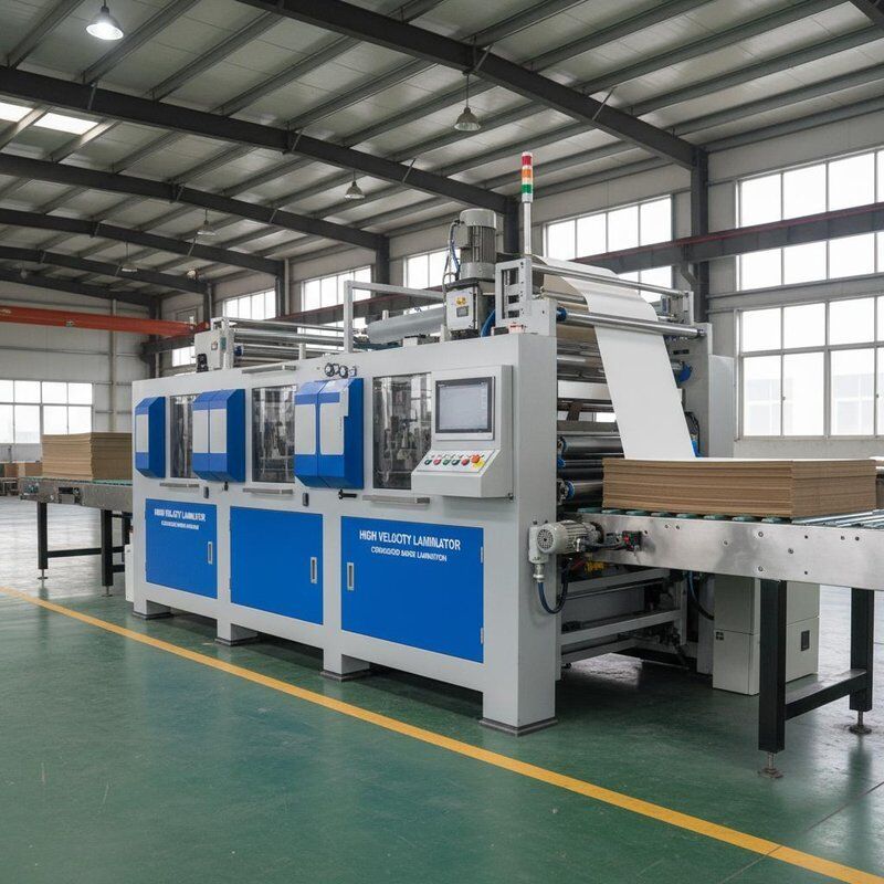 Laminator ความเร็วสูง Laminator ความเร็วสูง Flute วัสดุกระดาษ Membrane อุปกรณ์สําหรับกระบวนการ lamination บอร์ด corrugated